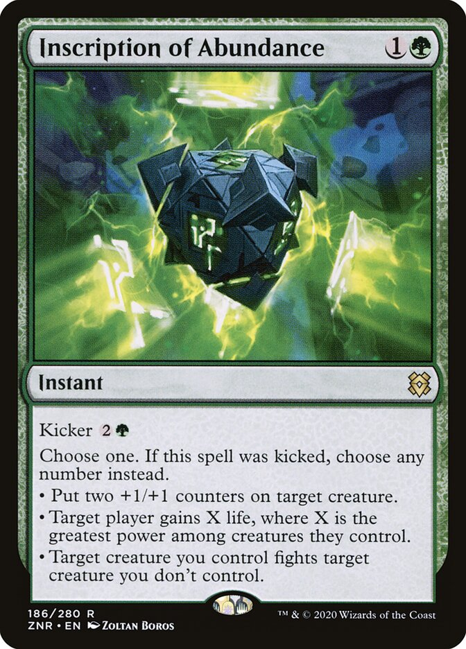 Inscription of Abundance (ZNR) - Cardhoarder